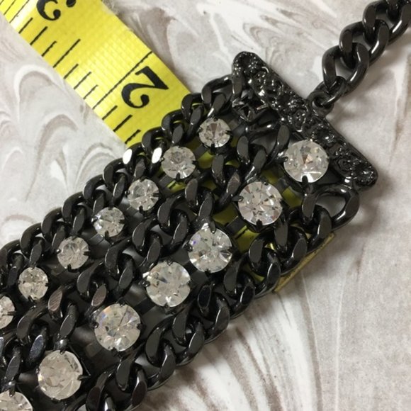 Chain and Rhinestone Necklace - Picture 5 of 7